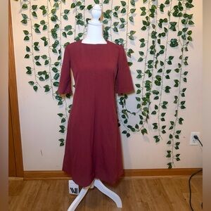 MM Lafleur 🍷 Rich wine-red  Midi Dress
